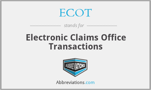 What is the abbreviation for electronic claims office transactions?